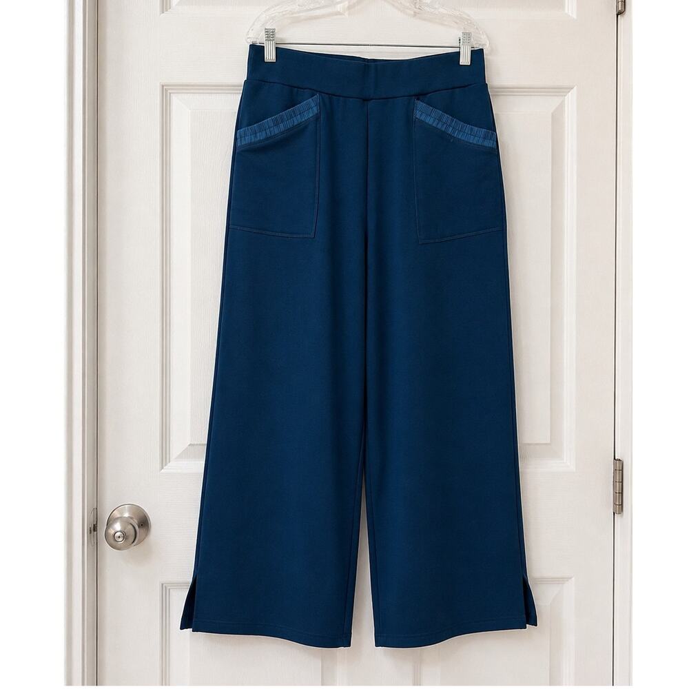 LOGO by Lori Goldstein LIFE Women’s Medium Blue Wide Leg Pull-On Pants